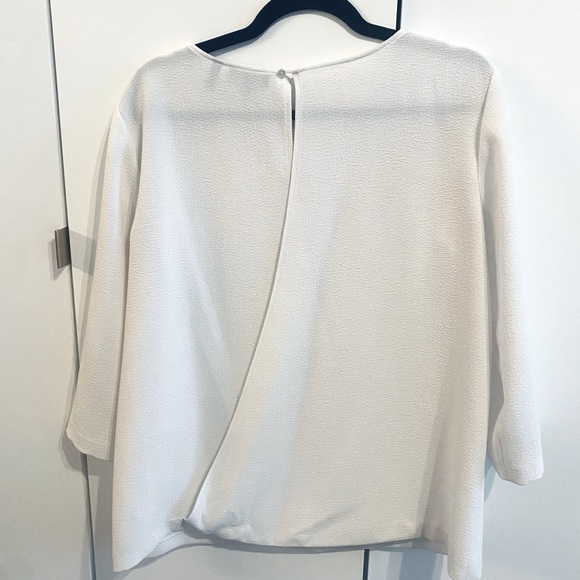 Lk NEW Theory Leya T Claradon white cross-back top size large - Picture 3 of 3